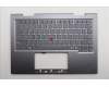 Lenovo 5M11R38918 C-Cover with keyboard, Arabic, Luna Grey, FingerPrint Reader, WLAN, US