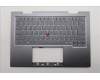 Lenovo 5M11R38936 C-Cover with keyboard, US English Euro, Luna Grey, FingerPrint Reader, WLAN, US