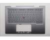 Lenovo 5M11R38938 C-Cover with keyboard, French, Luna Grey, FingerPrint Reader, WLAN, US