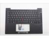 Lenovo 5M11S16355 C-Cover with keyboard, German, Black, Backlight, WWAN, UK