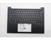 Lenovo 5M11S26848 C-Cover with keyboard, German, Black, Backlight, UK