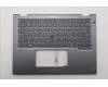 Lenovo 5M11S30223 C-Cover with keyboard, Greek, Luna Grey, Backlight, World Face Camera, Heat Staking, US
