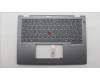 Lenovo 5M11S30545 C-Cover with keyboard, UK English, Luna Grey, Backlight, World Face Camera, Heat Staking, UK