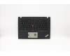Lenovo 02HM217 C-Cover with keyboard,Icelandic,Black,Backlight