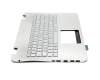 0KNB0-662BFR00 Original Asus Tastatur inkl. Topcase FR (französisch) silber/silber mit Backlight