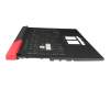 0KNR0-4810GE00 Original Asus Tastatur inkl. Topcase DE (deutsch) schwarz/schwarz/rot mit Backlight RGB 4-ZONE