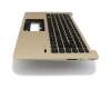 0NK1-092GE13 Original Acer Tastatur inkl. Topcase DE (deutsch) schwarz/gold mit Backlight