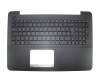 Tastatur inkl. Topcase DE (deutsch) schwarz/schwarz mit gebürstetem Muster original für Asus R556LB