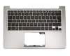 Tastatur inkl. Topcase DE (deutsch) schwarz/silber mit Backlight original für Asus ZenBook UX303LN