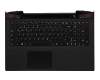 Tastatur inkl. Topcase DE (deutsch) schwarz/schwarz mit Backlight original für Lenovo Y50-70 (59428452)