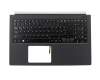 60.MQLN1.008 Original Acer Tastatur inkl. Topcase DE (deutsch) schwarz/schwarz mit Backlight