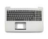 Tastatur inkl. Topcase DE (deutsch) schwarz/silber original für Asus A555UB