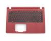 6B.GD1N2.010 Original Acer Tastatur inkl. Topcase DE (deutsch) schwarz/rot