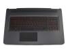 V150646LS1 Original Sunrex Tastatur inkl. Topcase DE (deutsch) schwarz/schwarz mit Backlight