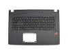 Tastatur inkl. Topcase FR (französisch) schwarz/schwarz mit Backlight RGB original für Asus TUF FX753VD