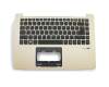 13N1-09A0701 Original Acer Tastatur inkl. Topcase DE (deutsch) schwarz/gold mit Backlight
