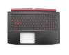 Tastatur inkl. Topcase DE (deutsch) schwarz/schwarz mit Backlight (Nvidia 1050) original für Acer Nitro 5 (AN515-42) Serie