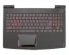 Tastatur inkl. Topcase DE (deutsch) schwarz/schwarz mit Backlight original für Lenovo Legion Y520-15IKBN (80WK)