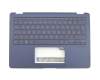 Tastatur inkl. Topcase DE (deutsch) schwarz/blau mit Backlight original für Asus ZenBook Flip S UX370UA-C4198T