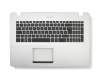 Tastatur inkl. Topcase DE (deutsch) schwarz/silber mit Backlight original für Asus VivoBook P1700UQ Serie