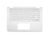 Tastatur inkl. Topcase DE (deutsch) silber/silber mit Backlight original für HP Pavilion x360 14-ba100