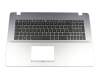 Tastatur inkl. Topcase DE (deutsch) schwarz/silber original für Asus VivoBook F705UA Serie