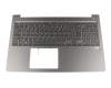 E202635 Original Mitac Tastatur inkl. Topcase DE (deutsch) schwarz/grau mit Backlight für Fingerprint-Sensor