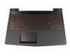Tastatur inkl. Topcase DE (deutsch) schwarz/schwarz mit Backlight original für Lenovo Legion Y520-15IKBN (80YY) Serie