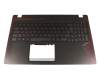 Tastatur inkl. Topcase DE (deutsch) schwarz/schwarz mit Backlight original für Asus TUF FX553VE Serie