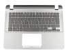 Tastatur inkl. Topcase DE (deutsch) schwarz/silber original für Asus VivoBook F407UA