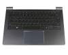 Tastatur inkl. Topcase DE (deutsch) schwarz/schwarz mit Backlight original für Samsung NP940X3G