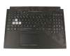 Tastatur inkl. Topcase DE (deutsch) schwarz/schwarz mit Backlight original für Asus ROG Strix SCAR II GL504GW