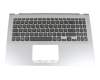 Tastatur inkl. Topcase DE (deutsch) schwarz/silber mit Backlight original für Asus VivoBook S15 X530UA