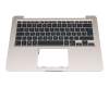 Tastatur inkl. Topcase DE (deutsch) schwarz/champagner mit Backlight original für Asus ZenBook F411UA