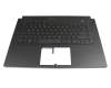 Tastatur inkl. Topcase DE (deutsch) schwarz/schwarz mit Backlight original für Asus ROG Zephyrus M GU502DU