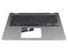 Tastatur inkl. Topcase DE (deutsch) schwarz/silber mit Backlight original für Asus VivoBook Flip 14 TP410UA