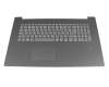 Tastatur inkl. Topcase DE (deutsch) grau/grau für Fingerprint-Scanner original für Lenovo IdeaPad 330-17IKB (81DK) Serie