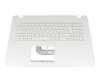Tastatur inkl. Topcase DE (deutsch) weiß/weiß original für Asus VivoBook 17 X705MA Serie