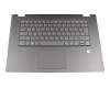 Tastatur inkl. Topcase DE (deutsch) grau/grau mit Backlight original für Lenovo IdeaPad C340-15IML (81TL)