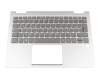 Tastatur inkl. Topcase DE (deutsch) grau/silber mit Backlight original für Lenovo Yoga 730-13IWL (81JR) Serie