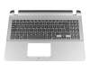 Tastatur inkl. Topcase DE (deutsch) schwarz/silber original für Asus VivoBook 15 F507MA