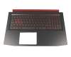 AP290000400 Original Acer Tastatur inkl. Topcase DE (deutsch) schwarz/rot/schwarz mit Backlight