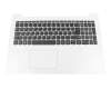 Tastatur inkl. Topcase DE (deutsch) grau/weiß original für Lenovo IdeaPad 330-15IKB Touch (81DH)