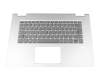 Tastatur inkl. Topcase DE (deutsch) grau/silber mit Backlight original für Lenovo Yoga 730-15IWL (81JS0011GE)