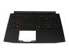 Tastatur inkl. Topcase US (englisch) schwarz/schwarz mit Backlight original für Acer Predator Helios 300 (PH315-51) Serie