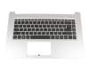 Tastatur inkl. Topcase DE (deutsch) schwarz/silber mit Backlight original für Acer Swift 5 (SF515-51T)