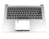 Tastatur inkl. Topcase DE (deutsch) schwarz/silber mit Backlight original für Acer Swift 3 (SF314-41)