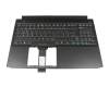 Tastatur inkl. Topcase DE (deutsch) schwarz/schwarz mit Backlight original für Acer Predator Helios 300 (PH315-52)