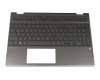 Tastatur inkl. Topcase DE (deutsch) schwarz/schwarz mit Backlight original für HP Pavilion x360 15-cr0000 Serie