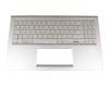 Tastatur inkl. Topcase DE (deutsch) silber/silber mit Backlight original für Asus ZenBook 15 UX534FA